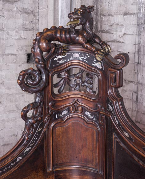 Lit asymétrique japonisant Lit asymétrique japonisant-2