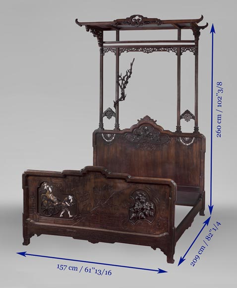 Lit inspiré de l'Extrême-Orient, à décor d'un tuk-tuk Lit inspiré de l'Extrême-Orient, à décor d'un tuk-tuk-11