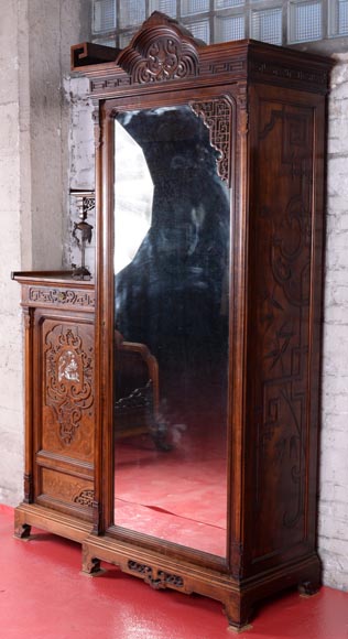 Très belle chambre à coucher japonisante en sycomore Très belle chambre à coucher japonisante en sycomore-2