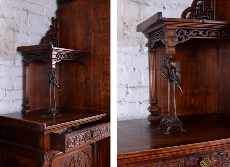 Très belle chambre à coucher japonisante en sycomore Très belle chambre à coucher japonisante en sycomore-9