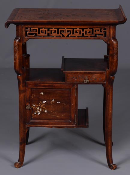 Très belle chambre à coucher japonisante en sycomore Très belle chambre à coucher japonisante en sycomore-15