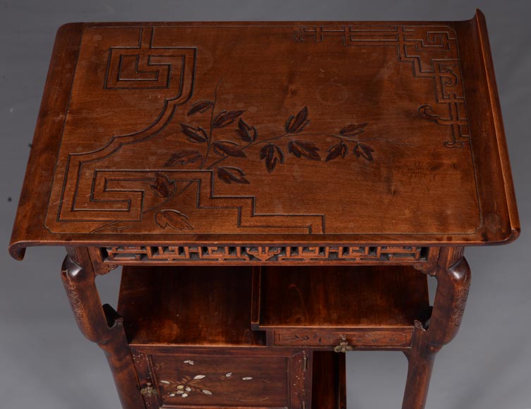 Très belle chambre à coucher japonisante en sycomore Très belle chambre à coucher japonisante en sycomore-17