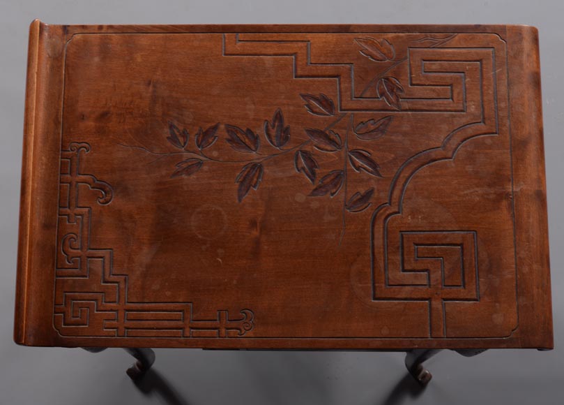 Très belle chambre à coucher japonisante en sycomore Très belle chambre à coucher japonisante en sycomore-18