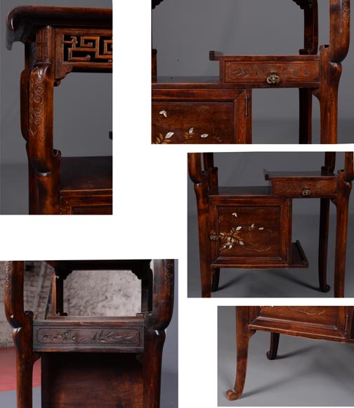 Très belle chambre à coucher japonisante en sycomore Très belle chambre à coucher japonisante en sycomore-20