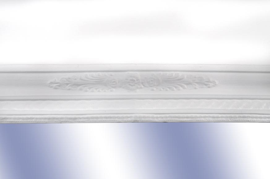 Trumeau ancien de style Restauration à palmettes en stuc peint Trumeau ancien de style Restauration à palmettes en stuc peint-1