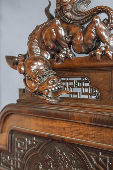 GABRIEL VIARDOT (attr. à) - Chambre à coucher composée d’une armoire et d’un lit en sycomore teinté GABRIEL VIARDOT (attr. à) - Chambre à coucher composée d’une armoire et d’un lit en sycomore teinté-7