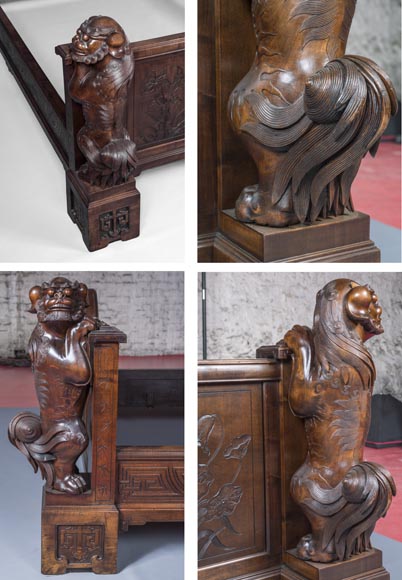 GABRIEL VIARDOT (attr. à) - Chambre à coucher composée d’une armoire et d’un lit en sycomore teinté GABRIEL VIARDOT (attr. à) - Chambre à coucher composée d’une armoire et d’un lit en sycomore teinté-10