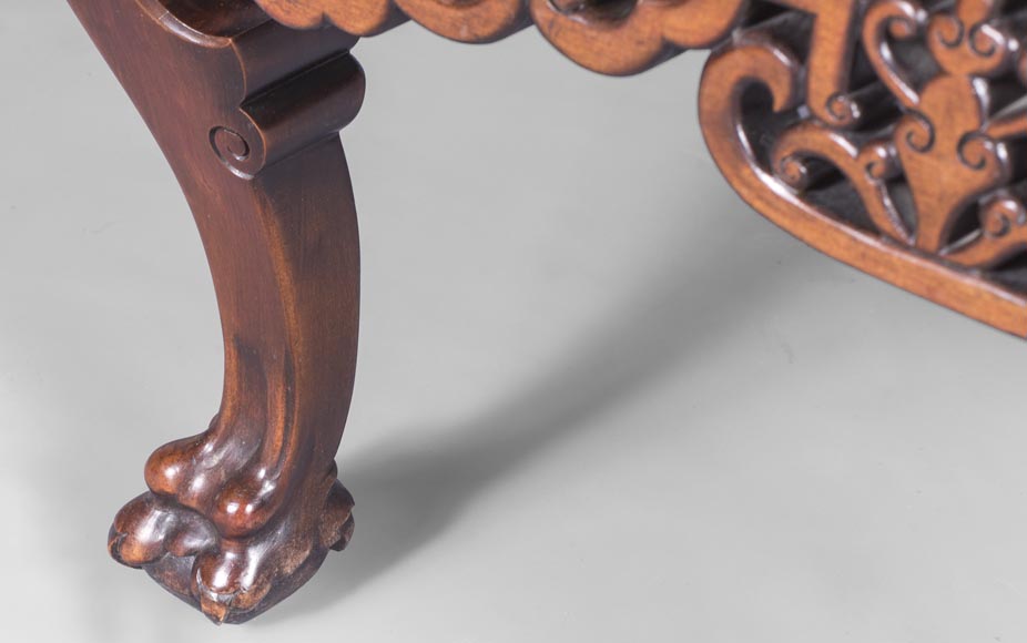 Cyrille RUFFIER DES AIMES (1844-1916) - Ensemble de deux chaises et un fauteuil d'inspiration extrême-orientale Cyrille RUFFIER DES AIMES (1844-1916) - Ensemble de deux chaises et un fauteuil d'inspiration extrême-orientale-3