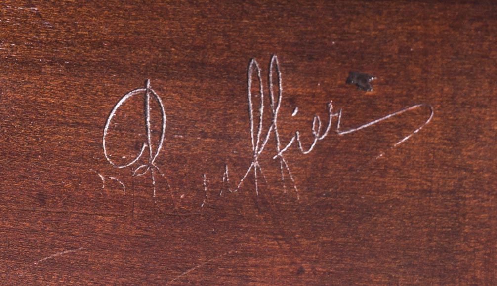 Cyrille RUFFIER DES AIMES (1844-1916) - Ensemble de deux chaises et un fauteuil d'inspiration extrême-orientale Cyrille RUFFIER DES AIMES (1844-1916) - Ensemble de deux chaises et un fauteuil d'inspiration extrême-orientale-14