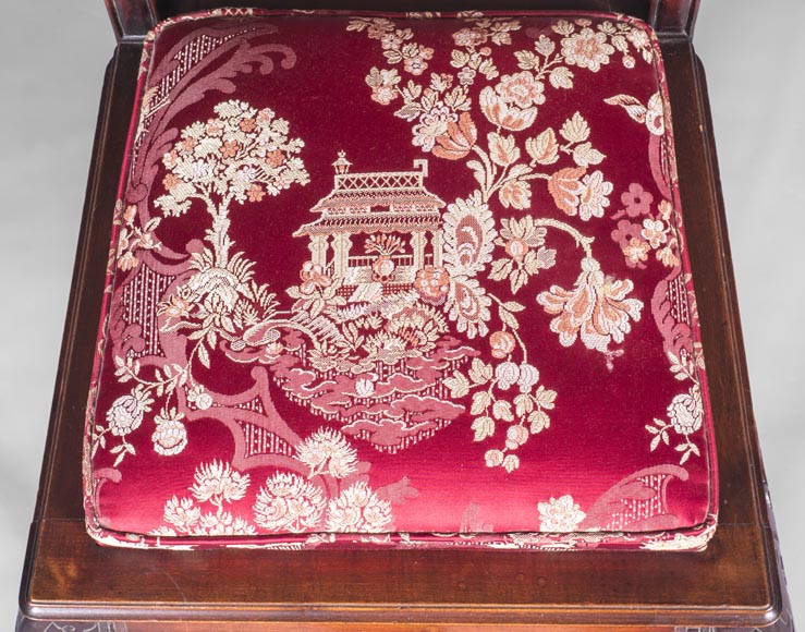 Cyrille RUFFIER DES AIMES (1844-1916) - Ensemble de deux chaises et un fauteuil d'inspiration extrême-orientale Cyrille RUFFIER DES AIMES (1844-1916) - Ensemble de deux chaises et un fauteuil d'inspiration extrême-orientale-22