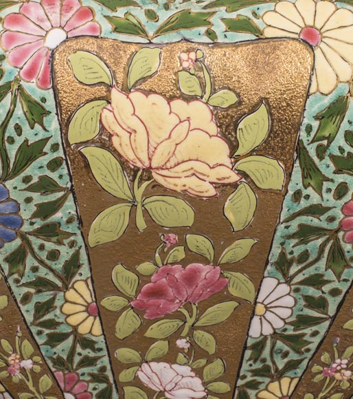 Ignac FISCHER - Jardinière sinisante, en faïence et bronze doré Ignac FISCHER - Jardinière sinisante, en faïence et bronze doré-10