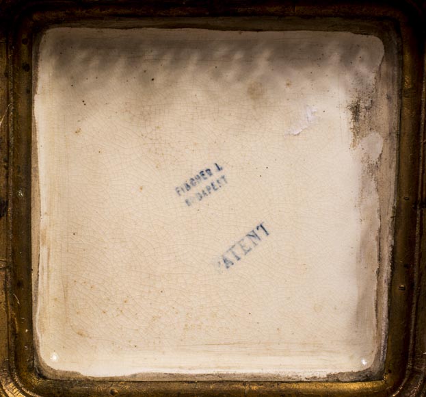 Ignac FISCHER - Jardinière sinisante, en faïence et bronze doré Ignac FISCHER - Jardinière sinisante, en faïence et bronze doré-11