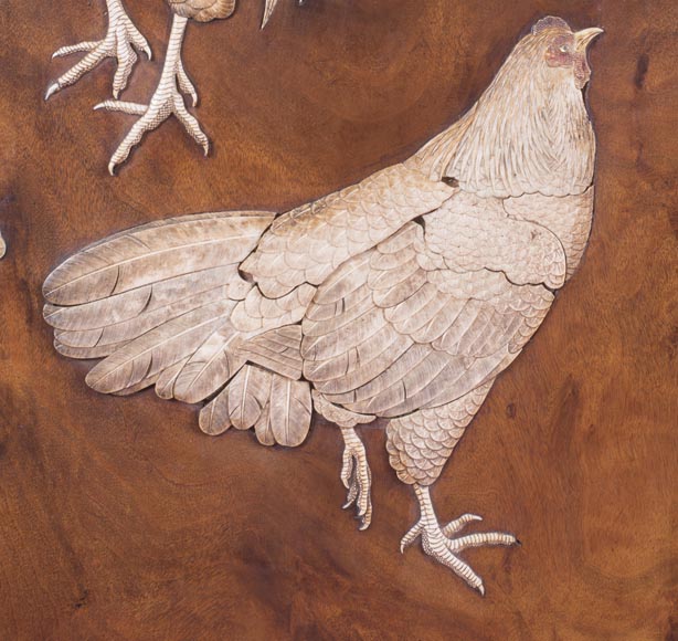 Gabriel VIARDOT (1830-1906) (attribué à) - Importante armoire japonisante aux grands panneaux de marqueterie Gabriel VIARDOT (1830-1906) (attribué à) - Importante armoire japonisante aux grands panneaux de marqueterie-9