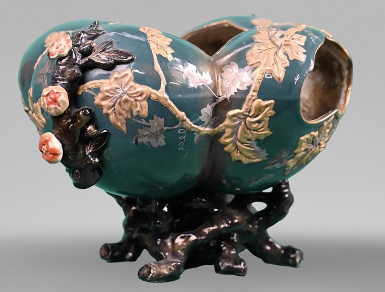 La nature faite vase, ( Attribué à ) Émile GALLÉ pour la manufacture de Lunéville La nature faite vase, ( Attribué à ) Émile GALLÉ pour la manufacture de Lunéville-0