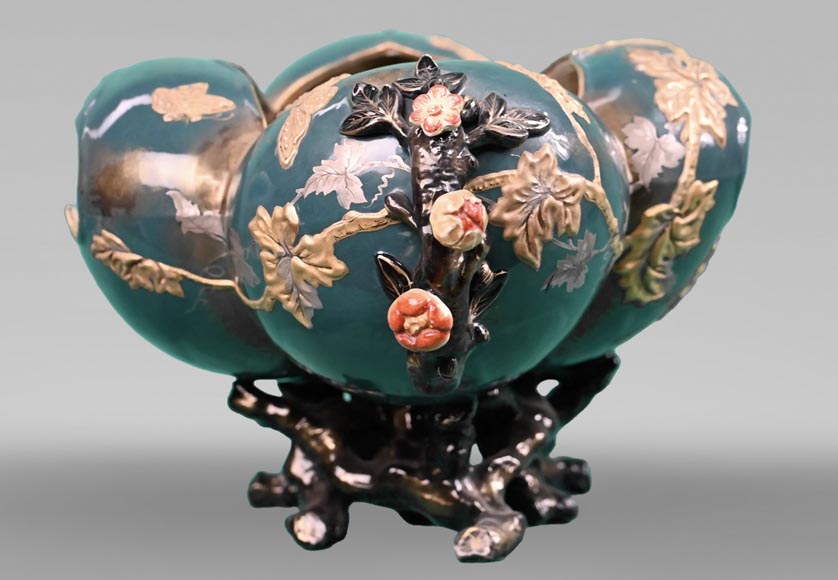 La nature faite vase, ( Attribué à ) Émile GALLÉ pour la manufacture de Lunéville La nature faite vase, ( Attribué à ) Émile GALLÉ pour la manufacture de Lunéville-2