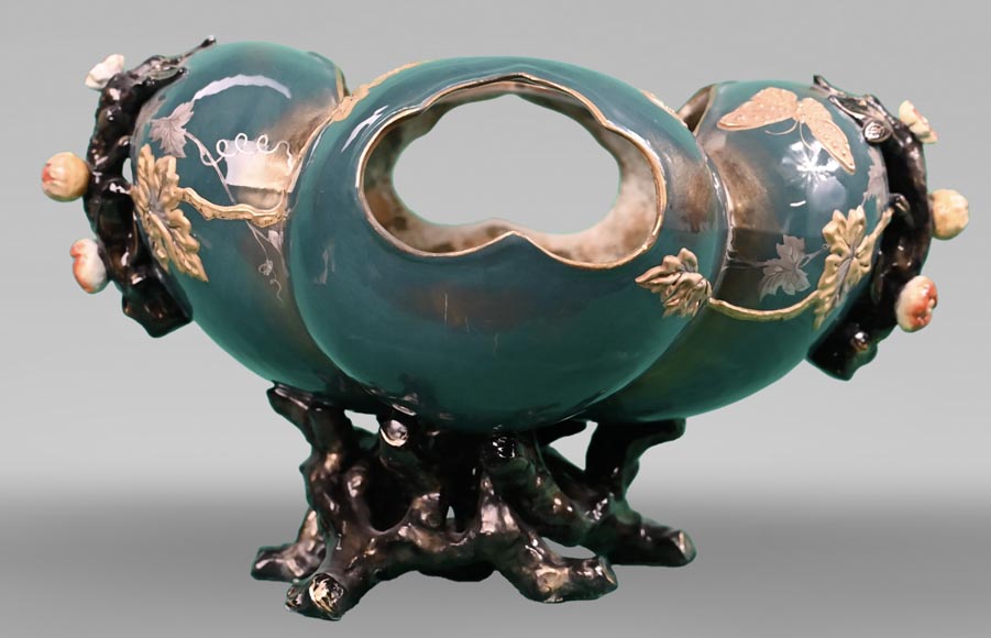 La nature faite vase, ( Attribué à ) Émile GALLÉ pour la manufacture de Lunéville La nature faite vase, ( Attribué à ) Émile GALLÉ pour la manufacture de Lunéville-3