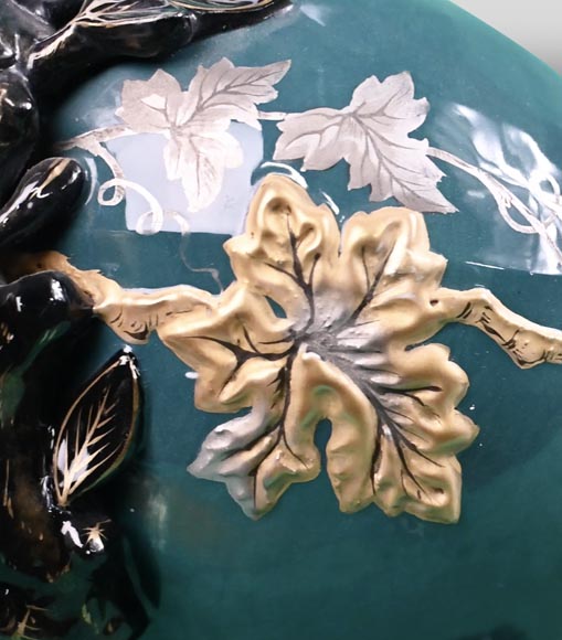 La nature faite vase, ( Attribué à ) Émile GALLÉ pour la manufacture de Lunéville La nature faite vase, ( Attribué à ) Émile GALLÉ pour la manufacture de Lunéville-9