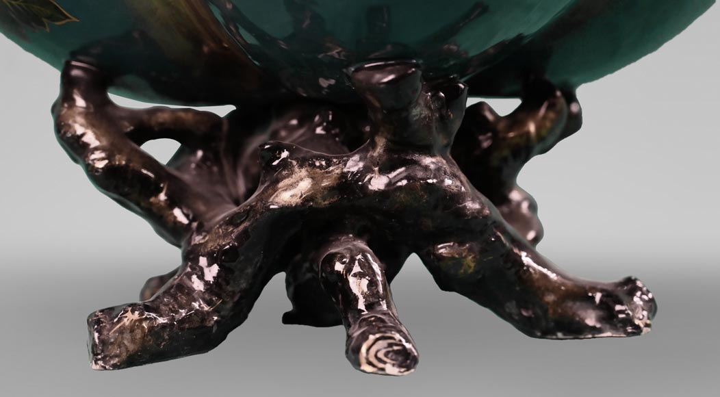 La nature faite vase, ( Attribué à ) Émile GALLÉ pour la manufacture de Lunéville La nature faite vase, ( Attribué à ) Émile GALLÉ pour la manufacture de Lunéville-10