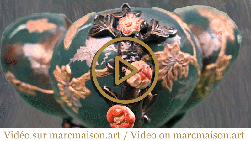 La nature faite vase, ( Attribué à ) Émile GALLÉ pour la manufacture de Lunéville La nature faite vase, ( Attribué à ) Émile GALLÉ pour la manufacture de Lunéville-0