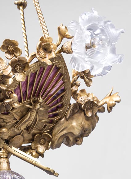 Eugène SOLEAU - Lustre aux masques Beshimi Eugène SOLEAU - Lustre aux masques Beshimi-3