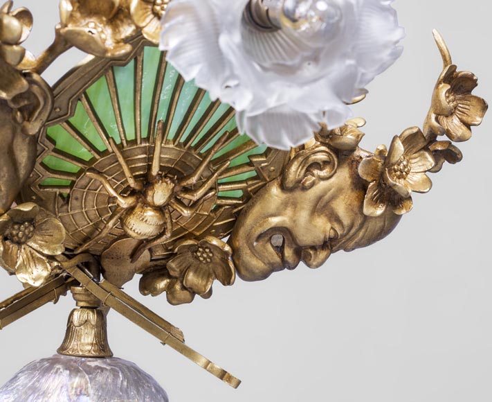 Eugène SOLEAU - Lustre aux masques Beshimi Eugène SOLEAU - Lustre aux masques Beshimi-4