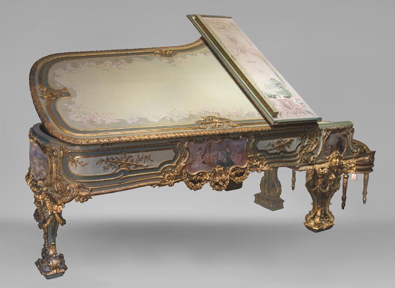 Steinway & Sons – Th. Kammerer (Cuel & cie), Piano à queue de concert (pièce unique) ayant appartenu à Cornelius Vanderbilt II Steinway & Sons – Th. Kammerer (Cuel & cie), Piano à queue de concert (pièce unique) ayant appartenu à Cornelius Vanderbilt II-2