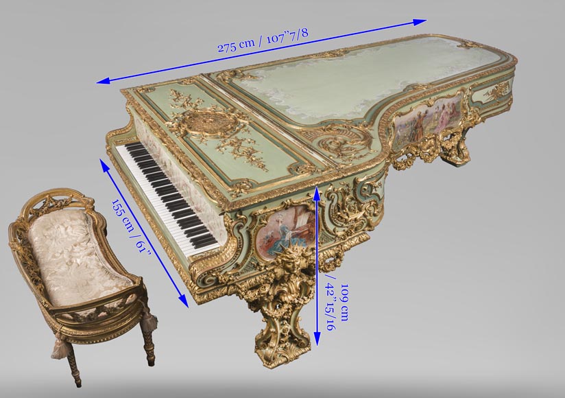 Steinway & Sons – Th. Kammerer (Cuel & cie), Piano à queue de concert (pièce unique) ayant appartenu à Cornelius Vanderbilt II Steinway & Sons – Th. Kammerer (Cuel & cie), Piano à queue de concert (pièce unique) ayant appartenu à Cornelius Vanderbilt II-17