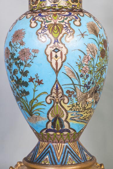 Paire de lampes japonisantes aux têtes d'éléphant Paire de lampes japonisantes aux têtes d'éléphant-6