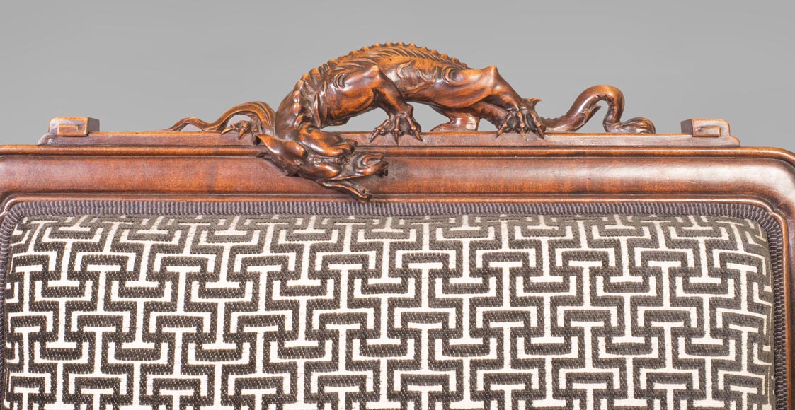 Gabriel VIARDOT (attribué à) - Ensemble de deux fauteuils au dragon Gabriel VIARDOT (attribué à) - Ensemble de deux fauteuils au dragon-5