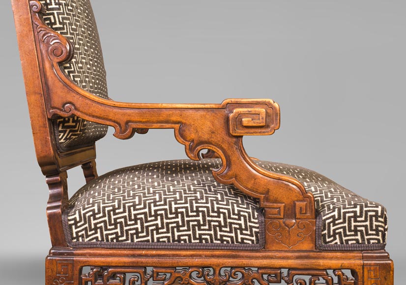 Gabriel VIARDOT (attribué à) - Ensemble de deux fauteuils au dragon Gabriel VIARDOT (attribué à) - Ensemble de deux fauteuils au dragon-6