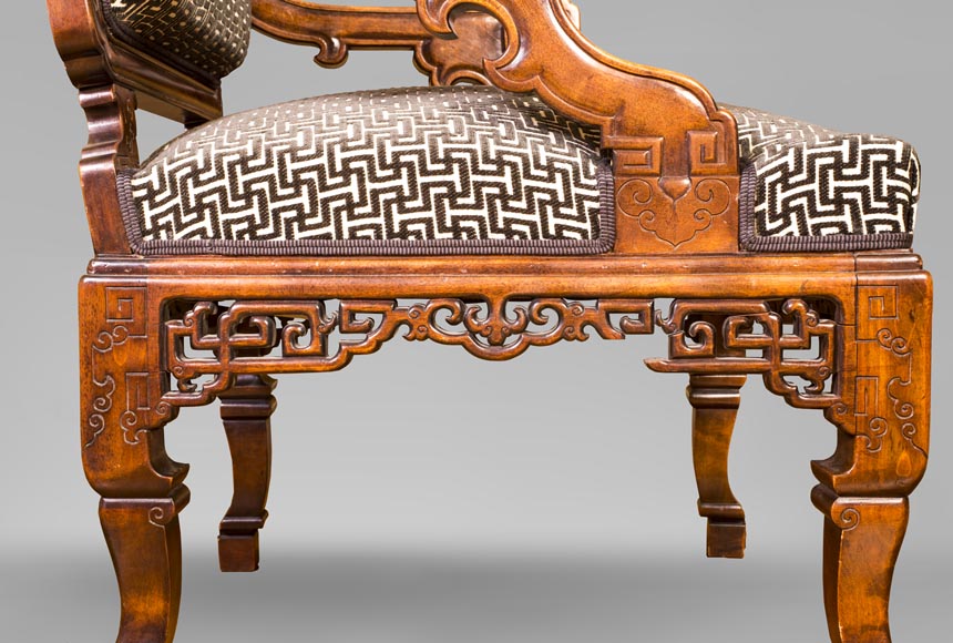 Gabriel VIARDOT (attribué à) - Ensemble de deux fauteuils au dragon Gabriel VIARDOT (attribué à) - Ensemble de deux fauteuils au dragon-7