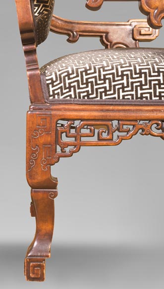 Gabriel VIARDOT (attribué à) - Ensemble de deux fauteuils au dragon Gabriel VIARDOT (attribué à) - Ensemble de deux fauteuils au dragon-8