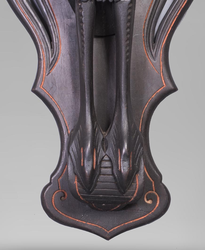 Maison des Bambous Alfred PERRET et Ernest VIBERT (attribué à) - Paire de consoles d'applique aux cigognes Maison des Bambous Alfred PERRET et Ernest VIBERT (attribué à) - Paire de consoles d'applique aux cigognes-4