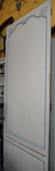 Eléments de boiserie de style Louis XV blanc et bleu pastel Eléments de boiserie de style Louis XV blanc et bleu pastel-3