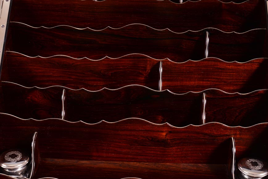 Maison Sormani, Luxueux nécessaire à écrire en marqueterie d'acajou et ivoire Maison Sormani, Luxueux nécessaire à écrire en marqueterie d'acajou et ivoire-9