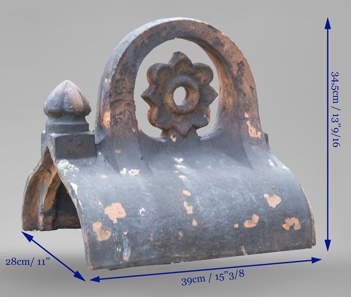 Ensemble de tuiles faîtières en terre cuite Ensemble de tuiles faîtières en terre cuite-3