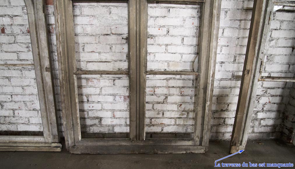 Ensemble de cadres de fenêtres en bois en forme d'arcade et verres de couleurs Ensemble de cadres de fenêtres en bois en forme d'arcade et verres de couleurs-5