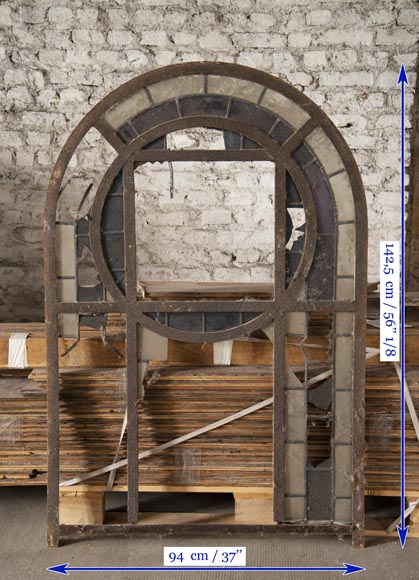 Important ensemble de vitraux de style Art déco du XXe siècle Important ensemble de vitraux de style Art déco du XXe siècle-11