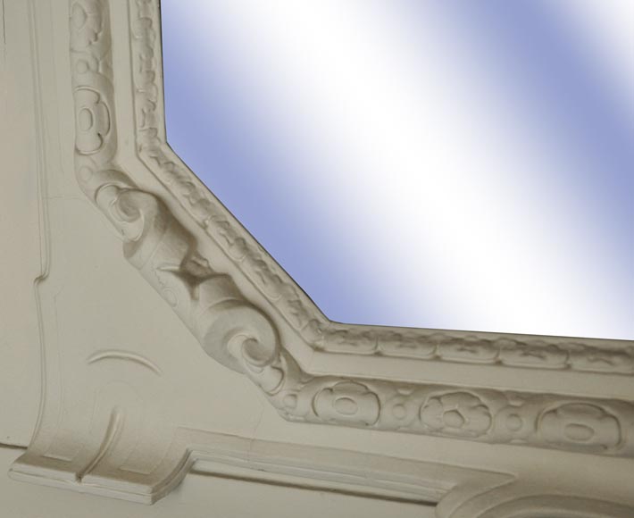 Miroir ancien de style Napoléon III, fronton orné d'une tête de lion Miroir ancien de style Napoléon III, fronton orné d'une tête de lion-6