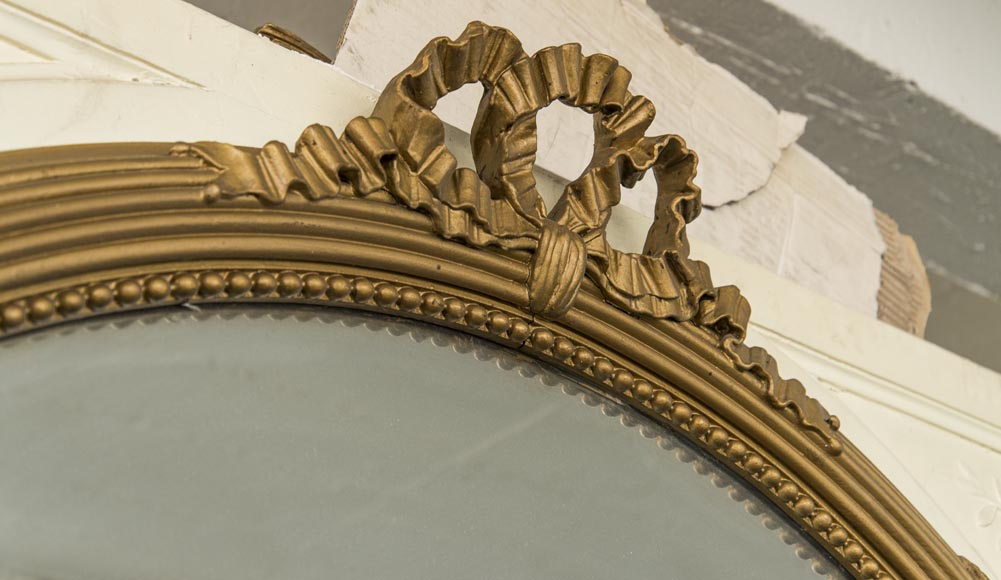 Trumeau de style Louis XVI, au fronton arrondi Trumeau de style Louis XVI, au fronton arrondi-1