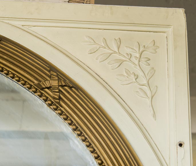 Trumeau de style Louis XVI, au fronton arrondi Trumeau de style Louis XVI, au fronton arrondi-3