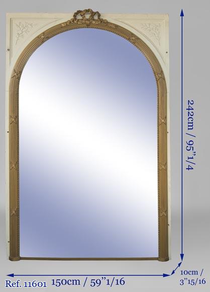 Trumeau de style Louis XVI, au fronton arrondi Trumeau de style Louis XVI, au fronton arrondi-6