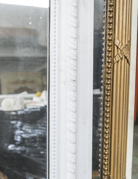 Trumeau ancien de style Louis XV à décor d'une coquille asymétrie et fronton en arbalète  Trumeau ancien de style Louis XV à décor d'une coquille asymétrie et fronton en arbalète -3