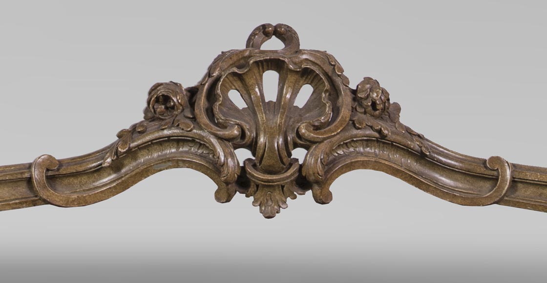 Console ancienne et son miroir, de style Louis XV, aux perroquets Console ancienne et son miroir, de style Louis XV, aux perroquets-9