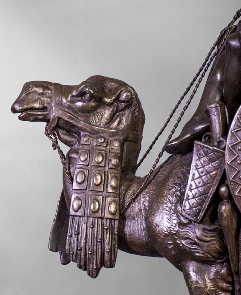 Pendule au méhariste égyptien sur sa monture, de la fin du XIXe siècle Pendule au méhariste égyptien sur sa monture, de la fin du XIXe siècle-4