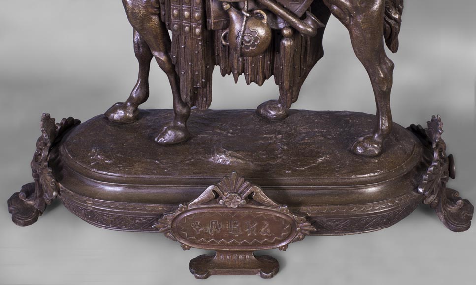 Pendule au méhariste égyptien sur sa monture, de la fin du XIXe siècle Pendule au méhariste égyptien sur sa monture, de la fin du XIXe siècle-6