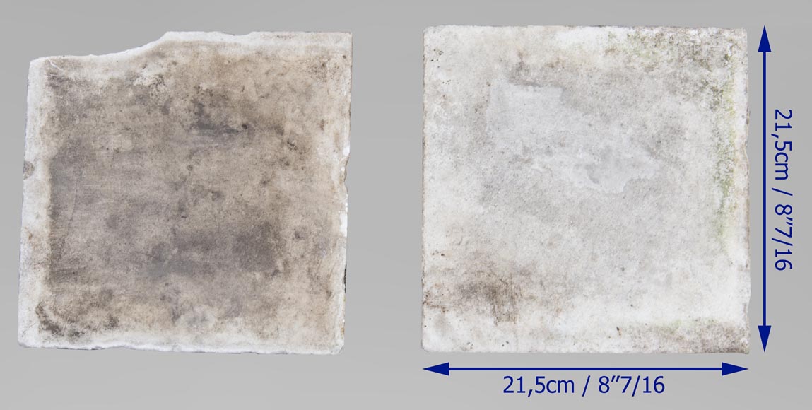 Petit lot de dalles du XVIIIe siècle, en marbre de Carrare Petit lot de dalles du XVIIIe siècle, en marbre de Carrare-5