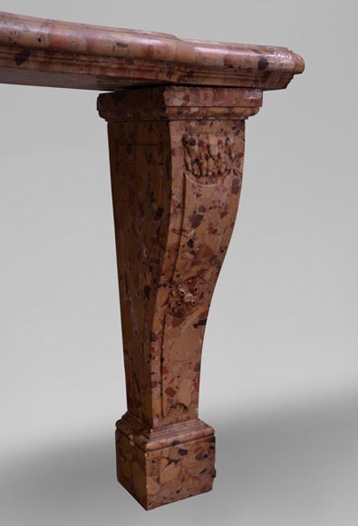 Importante console ancienne Napoléon III en marbre Brèche d'Alep Importante console ancienne Napoléon III en marbre Brèche d'Alep-3