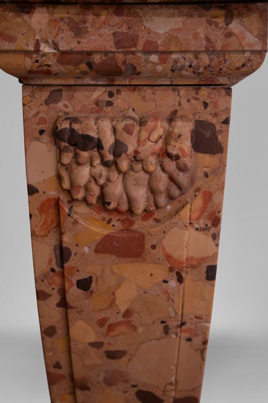 Importante console ancienne Napoléon III en marbre Brèche d'Alep Importante console ancienne Napoléon III en marbre Brèche d'Alep-5