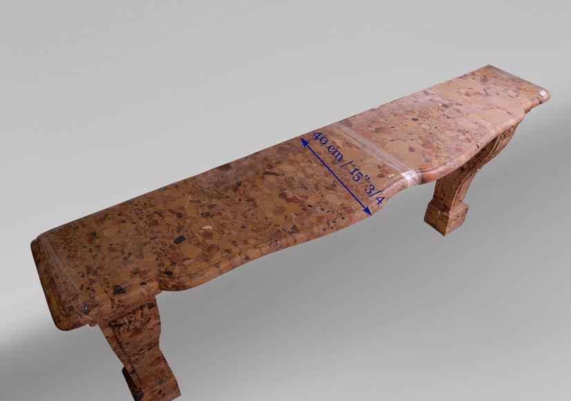 Importante console ancienne Napoléon III en marbre Brèche d'Alep Importante console ancienne Napoléon III en marbre Brèche d'Alep-8